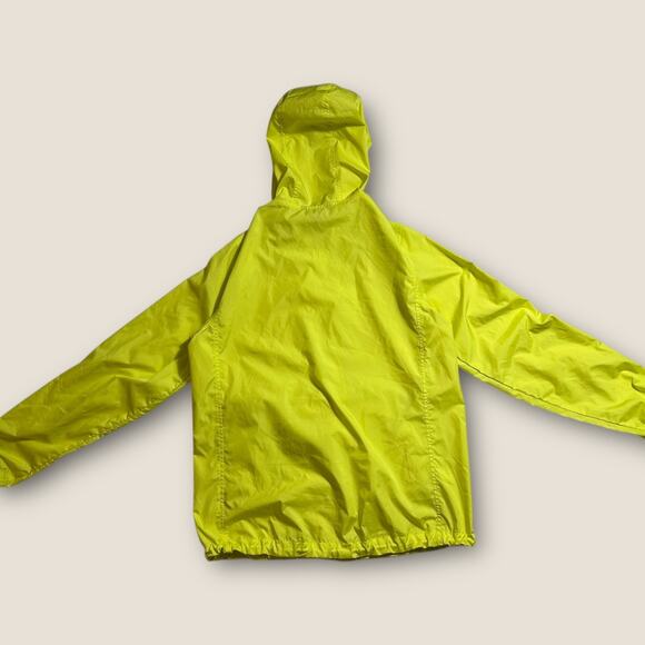 American Eagle Neon Yellow Windbreaker Jacket Women’s Small Zip Pockets Y2K W06 - Picture 4 of 6